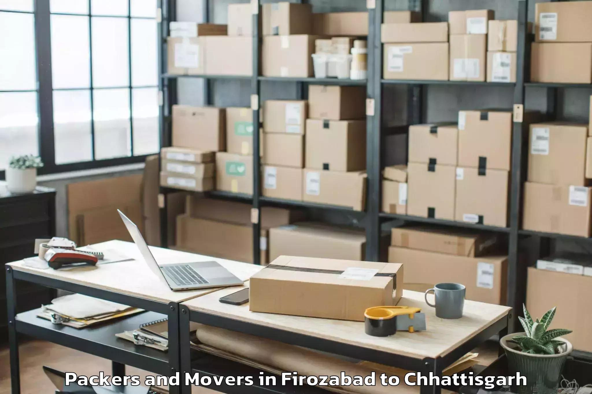 Hassle-Free Firozabad to Bishrampur Packers And Movers